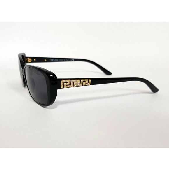 VERSACE Dioptric Sunglasses Black Gold Frames Crystals Aviator Square MOD3178-B - Picture 1 of 10